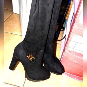 Guess Ladies thigh high velvet boots